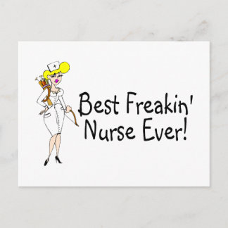 Beste Freakin Nurse je Postkarte