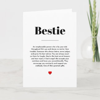 Beste Freund Definition, beste Freundin Bedeutung Karte