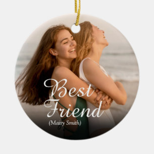 Beste-Freund-Foto-Skript-Definition Spaß Keramik Ornament