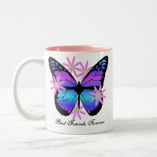 Beste Freund-für immer Schmetterlings-Tasse Zweifarbige Tasse