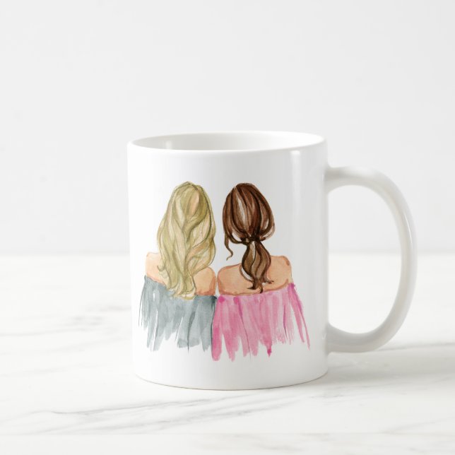 Beste Freund-Geschenk-Mode-illustrierte Tasse (Rechts)