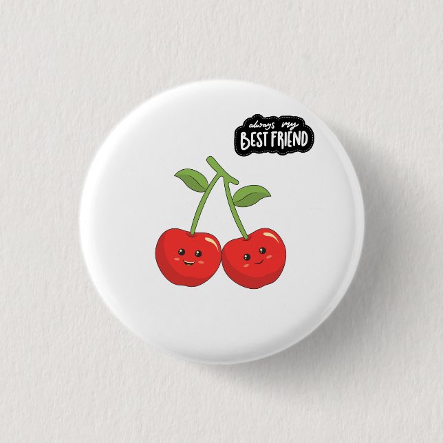 Beste Freund Kirschen Button (Vorderseite)