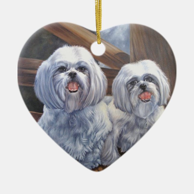 Beste Freund-Verzierung Keramikornament (Vorne)