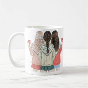Beste Freunde Benutzerdefinierte beste Freundinnen Kaffeetasse