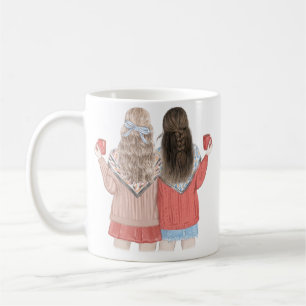 Beste Freunde Benutzerdefinierte beste Freundinnen Kaffeetasse