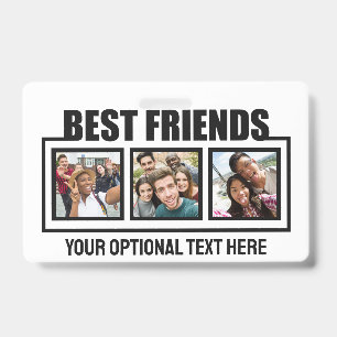 Beste Freunde benutzerdefinierte Fotos, Text & Far Ausweis