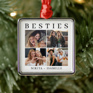 Beste Freunde Bestie Foto-Collage Andenken Geschen Ornament Aus Metall