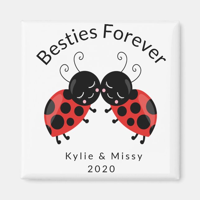 Beste Freunde Besties für immer Lady Bug Kühlschra Magnet (Vorne)