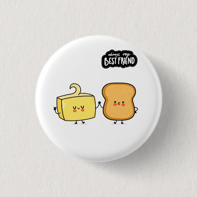 Beste Freunde Brot und Butter Button (Vorderseite)
