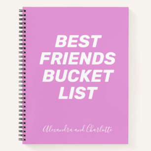 Beste Freunde Bucket List Einfach Personalisiert R Notizbuch
