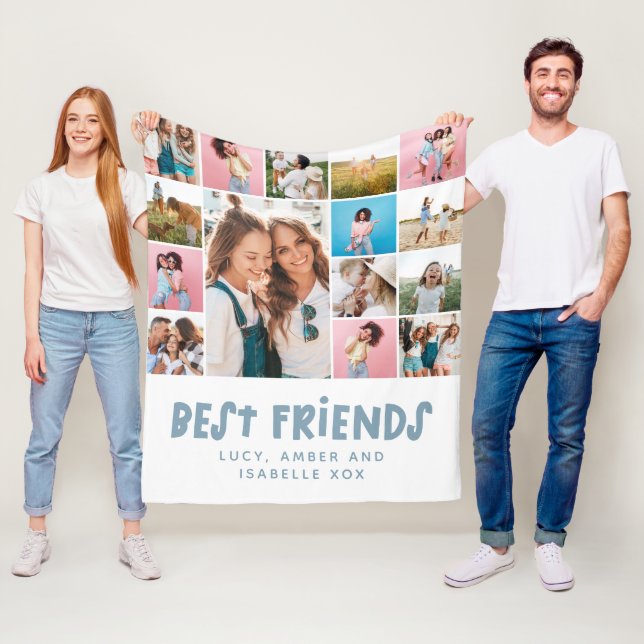 Beste Freunde bunt 15 Foto moderne minimale Fle Fleecedecke (Beispiel)