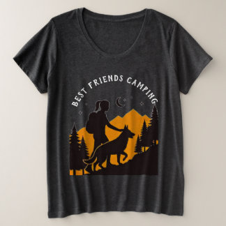 Beste Freunde Camping Große Größe T-Shirt
