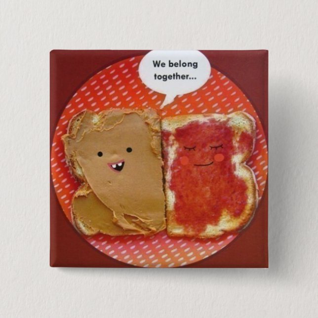 beste Freunde des Erdnussbutter-Gelees Button (Vorderseite)