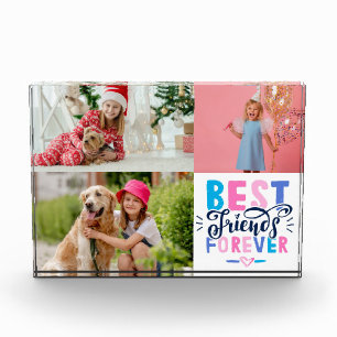 Beste Freunde Forever Weiße Schrift Fotoblock
