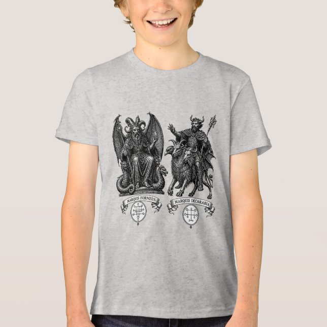 Beste Freunde Forneus und Decarabia Tri-Blend Shirt (Vorderseite)