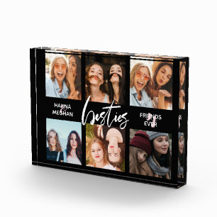 Beste Freunde Foto Collage Black