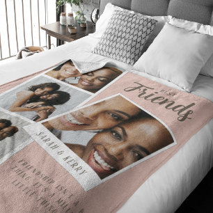 Beste Freunde Foto-Collage Fleece-Decke Fleecedecke