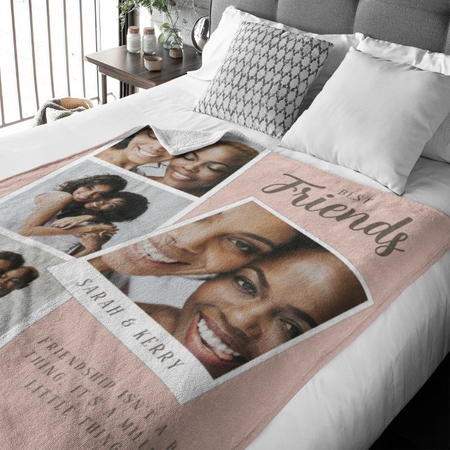 Beste Freunde Foto-Collage Fleece-Decke Fleecedecke (Von Creator hochgeladen)