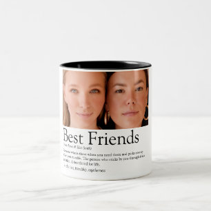 Beste Freunde Foto Definition Moderne Typografie Zweifarbige Tasse