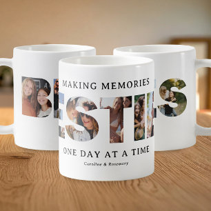 Beste-Freunde-Foto-Letter-Collage-Tasse Kaffeetasse