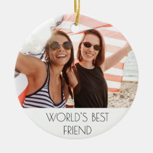 Beste Freunde Foto-Text-Sake Keramik Ornament