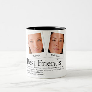 Beste Freunde Fotos Definition Moderne Typografie Zweifarbige Tasse