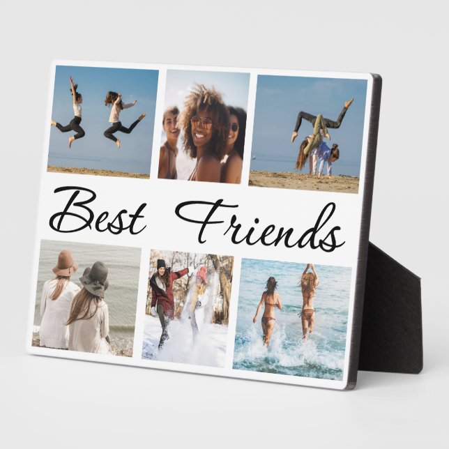Beste Freunde Freundschaft Six FotoCollage Fotoplatte (Seite)