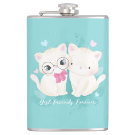 Beste Freunde für alle Katzen Flachmann