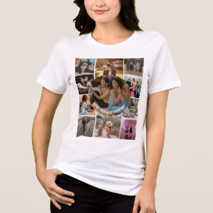 Beste Freunde für immer 11 Fotocollage Freundschaf Tri-Blend Shirt