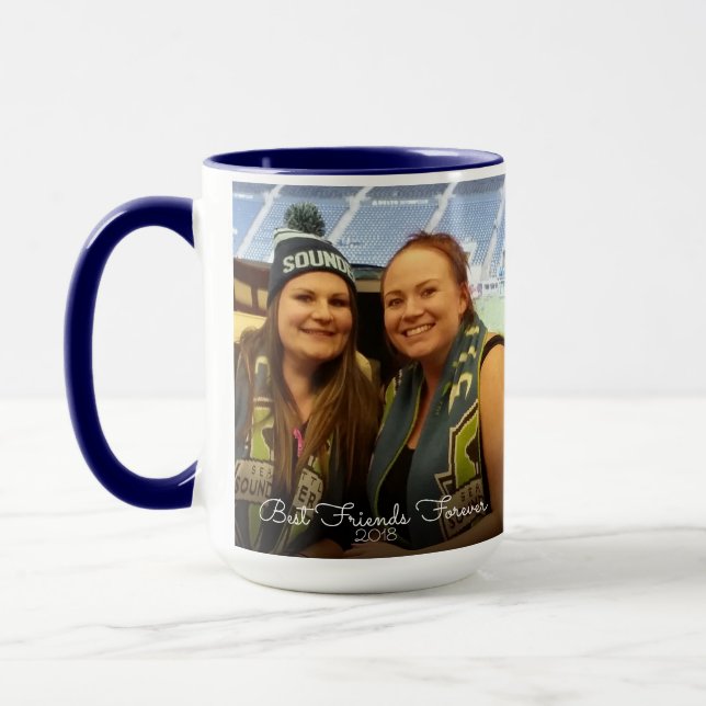 Beste Freunde für immer 2 FotoScripture Tasse (Links)