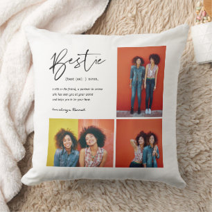 Beste Freunde für immer 3 Foto-Collage-Geschenk Kissen
