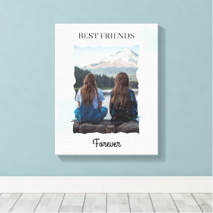 Beste Freunde für immer Benutzerdefiniertes Foto Leinwanddruck