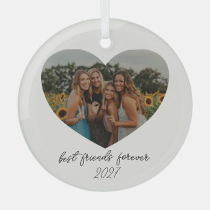 Beste Freunde für immer BFF Benutzerdefiniertes He Ornament Aus Glas