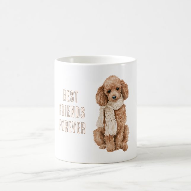 Beste Freunde für immer Brauner Hund Kaffeetasse (Mittel)