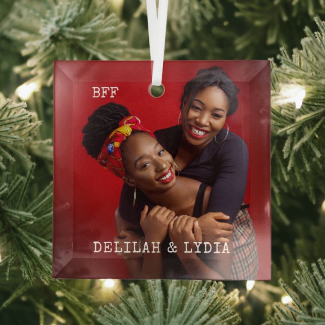 Beste Freunde für immer Foto Geschenk Ornament Aus Glas (Insitu)