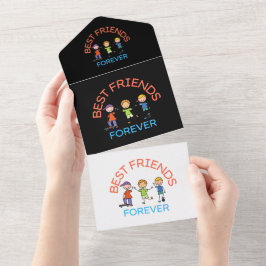 BESTE FREUNDE FÜR IMMER, FREUNDSCHAFT, FREUNDESTAG ALL IN ONE EINLADUNG