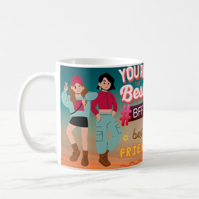 Beste Freunde für immer. Freundschaft Herzlich Gef Kaffeetasse (Links)