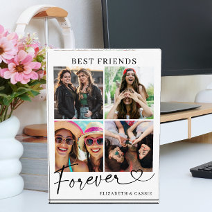 Beste Freunde für immer Herz-Schrift-Typografie Fotoblock