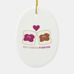 Beste Freunde für immer Keramikornament