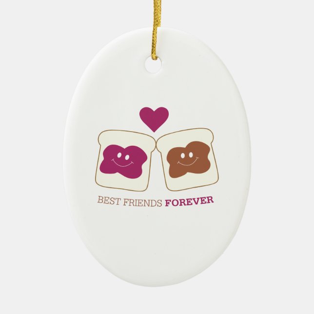 Beste Freunde für immer Keramikornament (Vorne)