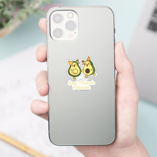 BESTE FREUNDE FÜR IMMER, LUSTIGE AVOCADO, FREUNDES AUFKLEBER