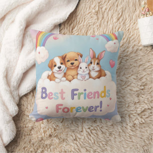 Beste Freunde für immer mit süßen Katzen Kissen