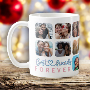 Beste Freunde für immer Modern 14 Foto-Collage Ka Kaffeetasse