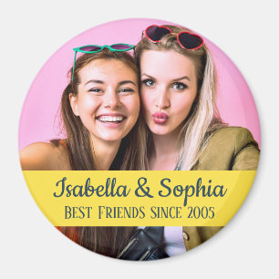 Beste Freunde für immer modernes BFF-Foto Magnet