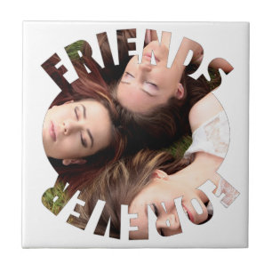 Beste Freunde für immer personalisiertes Foto Fliese