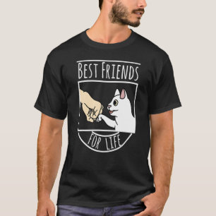 Beste Freunde fürs Leben Weiße Katze Haustier T-Shirt