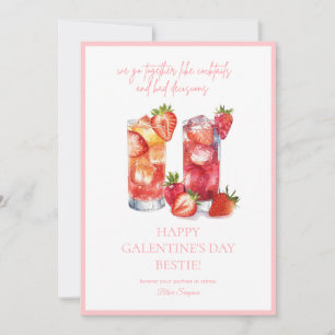 Beste Freunde Galentine's Day Cocktail Feiertagska Einladung