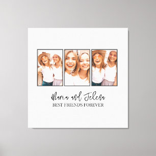 Beste Freunde Geschenke BESTE FREUNDIN FotoCollage Leinwanddruck