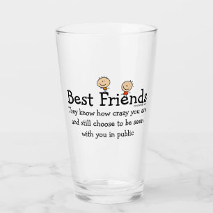 Beste Freunde Glas