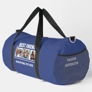 Beste Freunde Ihrer 6 Fotos, Name, Text und Farbe Duffle Bag